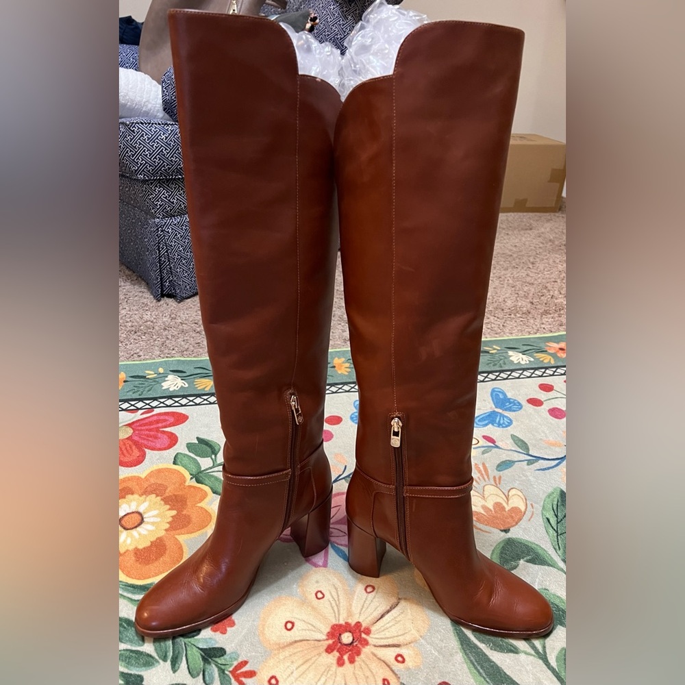 ANTONIO MELANI Cognac Malindah Over the Knee Boots